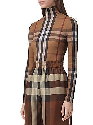 burberry emery signature check turtleneck sweater|BURBERRY Checked ribbed.